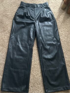 Abercrombie & Fitch Black Vegan Leather Pants